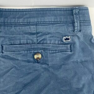 Crown Ivy Motion Flex Blue Cotton Spandex Chino Shorts Men Size 40 Nautical Prep